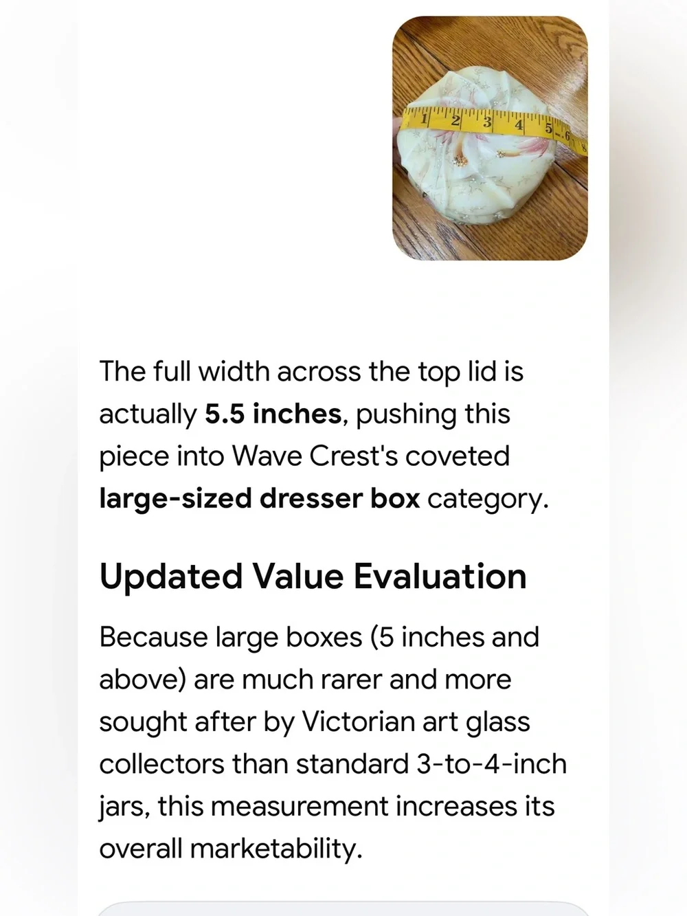 Wave Crest jewelry casket dresser box. Helmschmied Swirl with floral print.
